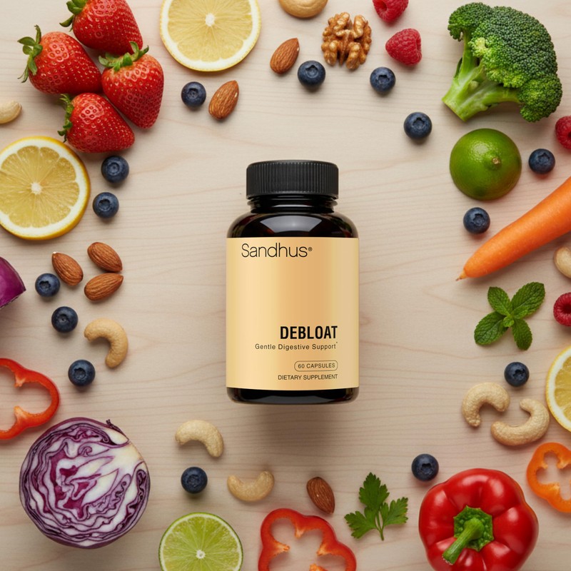 Sandhu's Debloat Digestive Enzymes Capsules | Helps Ease Bloating and