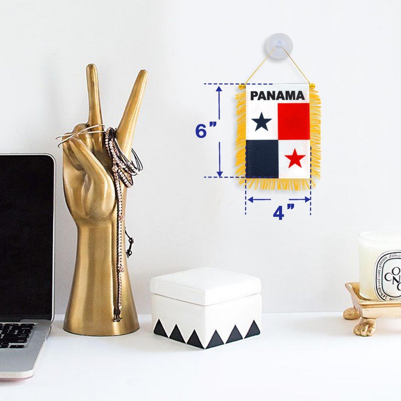Anley 4 X 6 Inch Panama Fringy Window Hanging Flag