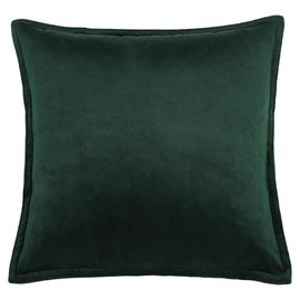 PiccoCasa Decorative Velvet Soft Cushion Covers 1PC, Square Solid Throw Pillow Covers for Sofa Couch Bedroom - 40x40cm/16x16 Inches Hidden Zipper Cushion Covers Dark Green