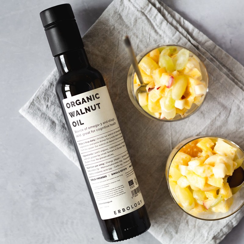 Erbology Organic Walnut Oil 8.5 fl oz - Cold-Pressed -