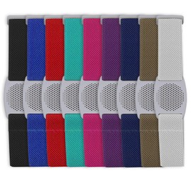 Diasticker® Freestyle Libre 2 – Fixation Strap | Flexible – Waterproof – Strong Hold | Sensor Protection, Fixation for Freestyle Libre Sensor | Grid: White (Large: 35-45 cm, Royal Blue)