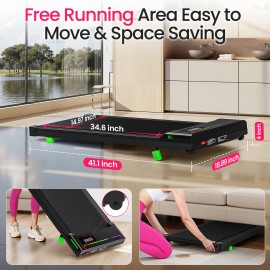 Akluer Portable Walking Pad with 6% Incline for Small Space Storage  Dropping Shipcolor: Black
