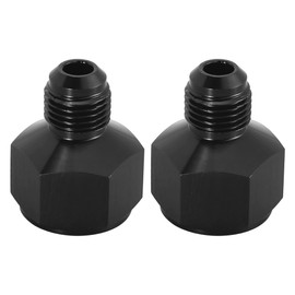 X AUTOHAUX 2pcs Car Female AN10 to Male AN6 Flare Reducer Fitting Adapter Black