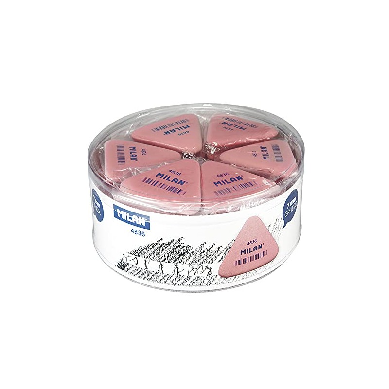 MILAN Set of 36 flexible triangular rubber bands pink 4836