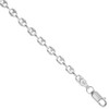 Sterling Silver Puffed Anchor Chain Bracelet 4.2mm Nickel Free Italy,