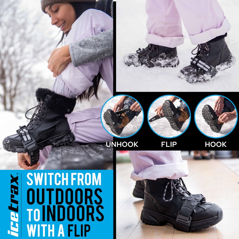 ICETRAX MIDFLIP Mid-Sole Ice Cleats for Boots with Easy Outdoor