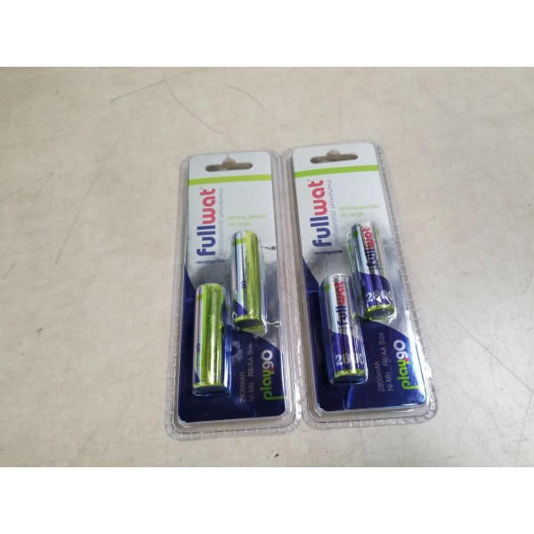 Fullwat Lot of 2 - Fullwat Rechargeable Batteries 2800mAh R6