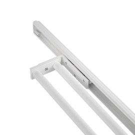Gedotec Towel Rail | H6008 | Towel Pull-Out 2 Arms | 1 Piece | Tea Towel Holder Length 465 mm in White | Bathroom & Kitchen Cupboard Towel Rail Swivelling 90° | Made in Germany