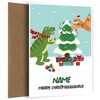 Dinosaur Christmas card for Boy or Girl! Merry Christmasasaurus -