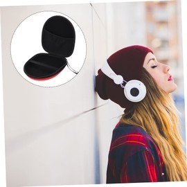 CAXUSD Earbuds Case Pouch Headphone Storage Bag Red Anti-Pressure Dustproof Waterproof for Daily Use