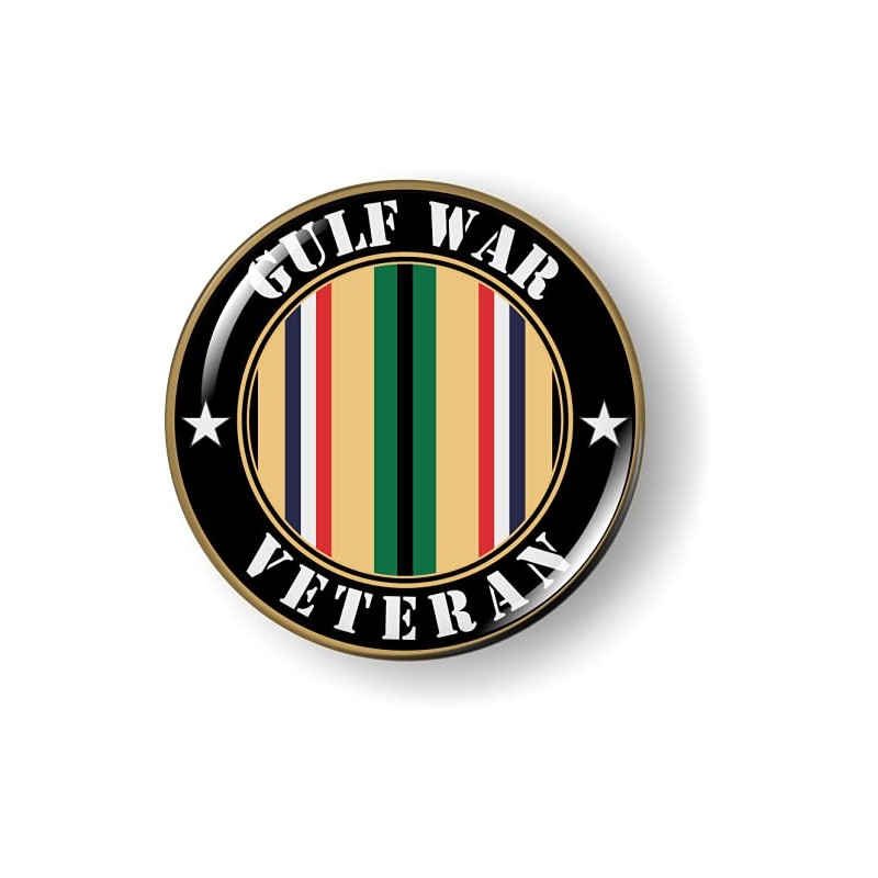 Gulf War Veteran 3D Domed CAR Emblem Badge Sticker Flexible