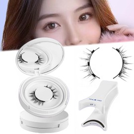 EZGHAR Enjuvie Magnetic Eyelashes, Magnetic Eyelashes with Applicator, 2024 New Magnetic Lashes with Applicator, Reusable Glueless Double Sided Magnetic Eyelashes Natural Look (EM01)