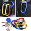 Feloyal 10 Pcs Aluminum Alloy D Hook Keychain Carabiner Clip
