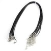 10 Pieces 1.5mm 18 Inch Wax Cord Necklaces Chain Black