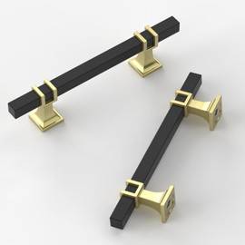 9BUILD 10 Pack 3.75 Inch Cabinet Pulls Matte Black Kitchen Cabinet Handles Cabinet Hardware Kitchen Handles for Cabinets Black Pulls T Bar Drawer Handle