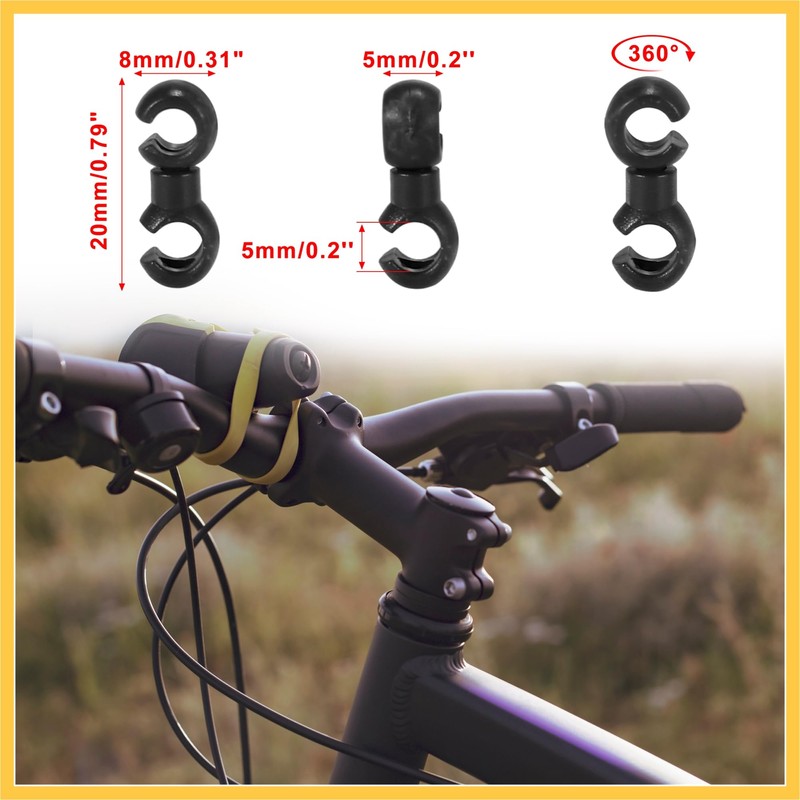 BULLSPANN Bicycle Brake Cable Clips S Style Clamp for Mountain