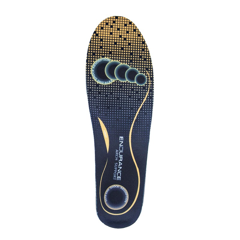 endurance Unisex Insole Arch Support High 1001 Black 40-43