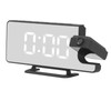 Projection Alarm Clock LED Digital Mirror Alarm Clock Rechargeable 6