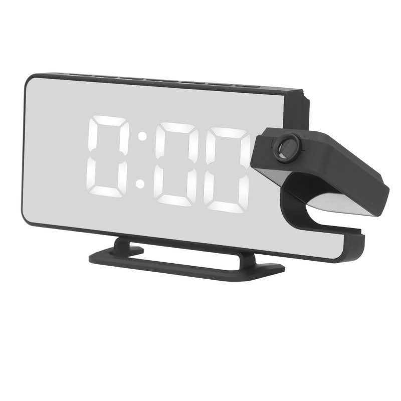 Projection Alarm Clock LED Digital Mirror Alarm Clock Rechargeable 6
