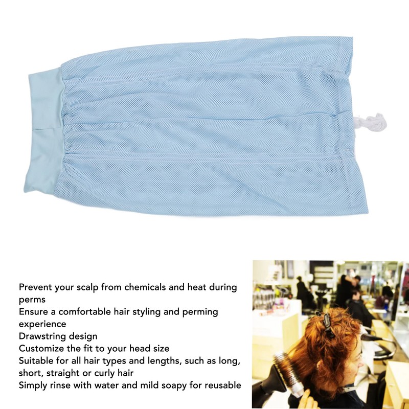 4pcs Hair Net Plopping Hat Drawstring Adjust Strap Washable Reusable