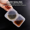 12 Sets Double Compartment Condiment Condiment Container with Lid for