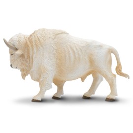 Safari Ltd. White Buffalo Figurine - Detailed 6" Plastic Model Figure - Fun Educational Play Toy for Boys, Girls & Kids Ages 3+
