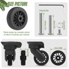Vivikivi 4 Pcs Suitcase Wheels Replacement Universal Mute Luggage Suitcase