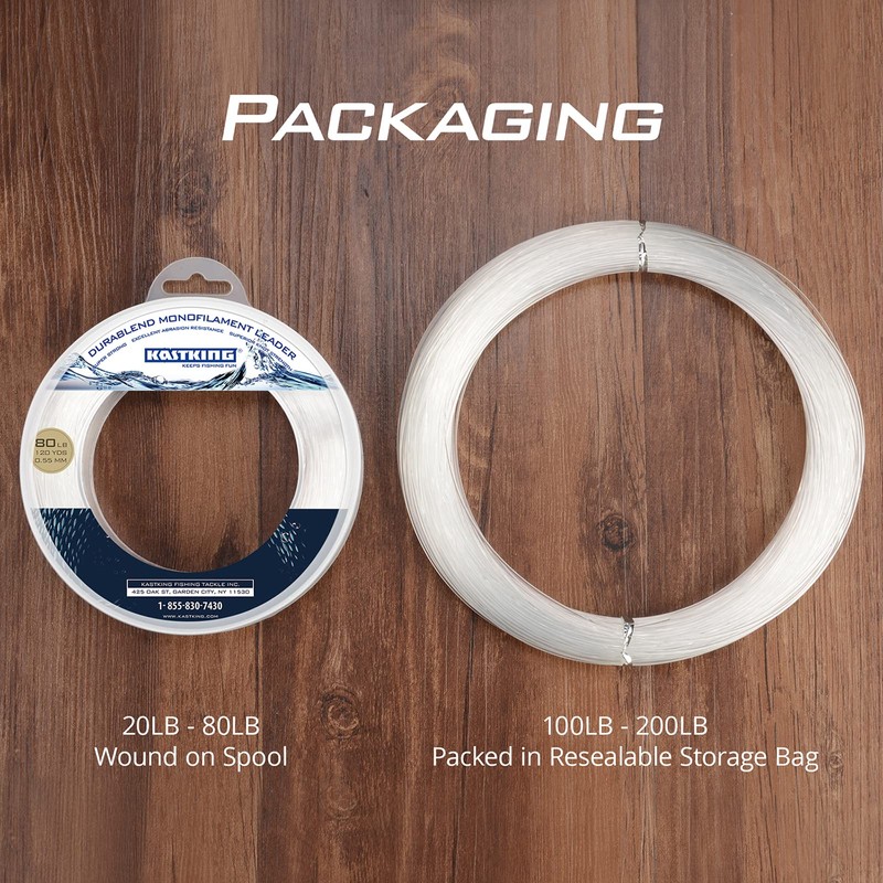 KastKing DuraBlend Monofilament Leader Line - Premium Saltwater Mono Leader