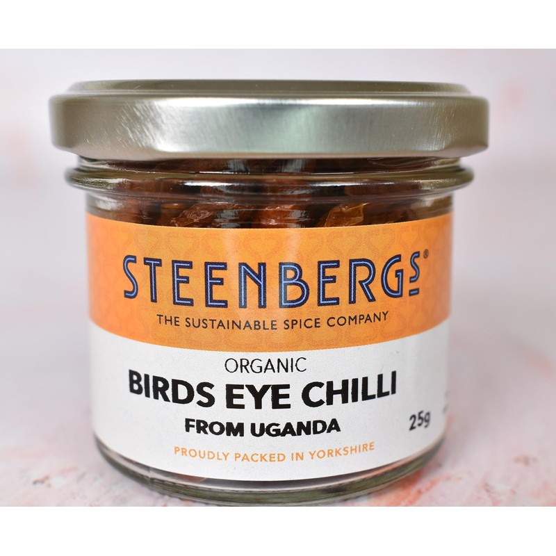 Steenbergs Organic Birds Eye Chilli Whole Dried Standard 25g