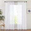 PONY DANCE Voile Curtains, White, Transparent, Tab Top Curtain, Set