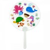 Making Transparent Fans with Stickers - Sea Fan Transparent Summer Decoration Fruit Beach Goods Making Master / 투명부채 스티커 붙여만들기-바다 부채 투명 여름 꾸미기 과일 비치상품 만들기 대장