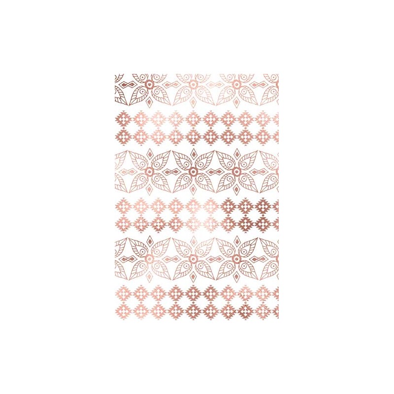 Rose Gold and White Bohemian Composition Notebook - Small Ruled