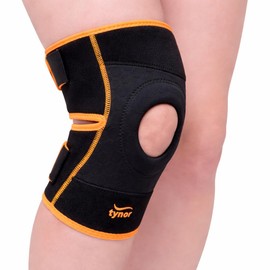 TYNOR Knee Wrap Neoprene Knee Brace Support for Men & Women, Knee Pain, Arthritis, Adjustable Compression knee Patella Wrap Around with Silicon Patellar Padding for Sports, Running, Workout, One Size