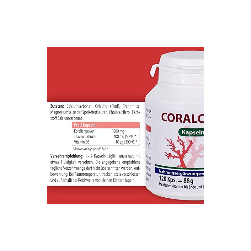 Pharma-Peter Coralcaps Capsules with Coral Lime, 120 Capsules