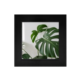 Egofine 8x8 Picture Frame Made of Solid Wood with Plexiglass, Display Pictures 4x4/6x6 with Mat or 8x8 Without Mat for Tabletop and Wall Mounting, Rustic Brown