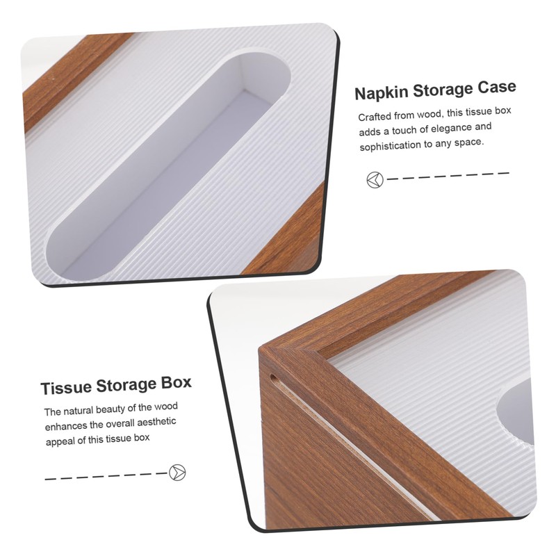 WOONEKY Rectangular Tissue Box Holder for Desktop Simple Design for