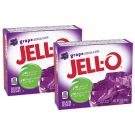 Jell-o, Gelatin Dessert, Grape (Pack of 2)