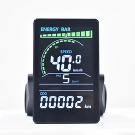 Mcezdy Ebike Display, UART No. 2 Protocol, 24V-60V Colorful Acrylic Cycling Computer with Charging Port for Mobile Devices, Ebike LCD Display to Enrich Cycling Journey (M6C-5-Pin)