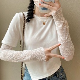 Women's Long Lace Driving Arm Sleeves for Summer Sun Protection - Thin, Breathable One Size/Black 10ea