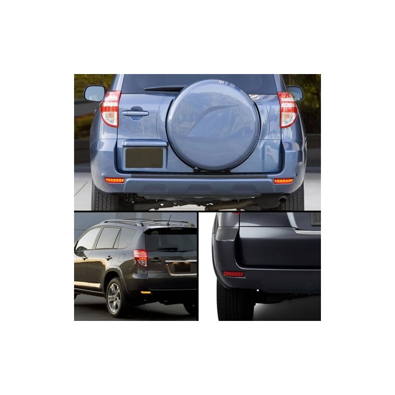 PGTOPONE Full LED Rear Bumper Reflectors Fog Brake Tail Light