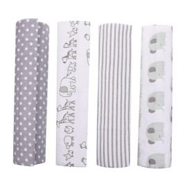 SUPVOX 4Pcs Comfortable Lovely Receiving Blanket for Newborns Soft Flannel for Years Old for Cozy Sleep and Warmth