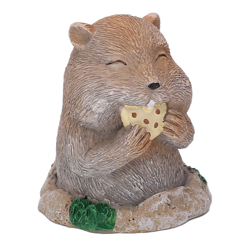 3 Pcs Gopher Ornaments Resin Simulation Animal Cat Gopher Garden