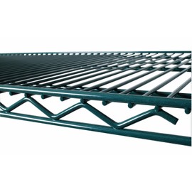 Commercial Green Epoxy Coated Wire Shelving 18 x 24 (2 Shelves) - NSF