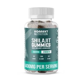 K - KONNEKT Shilajit Gummies - Organic Himalayan Shilajit | 60 Gummies | 85+ Trace Minerals - Rich with Fulvic and Humic Acid Content | Boosts Strength, Energy and Immunity