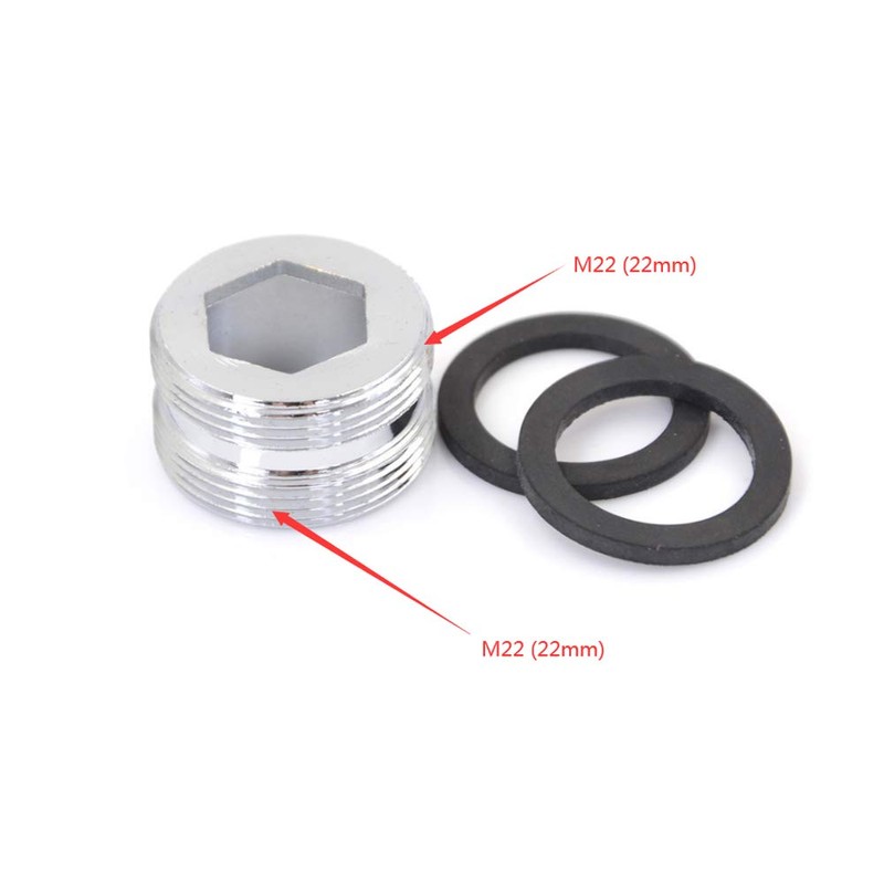 2pcs Metal Faucet Adaptor, HATOOLHA® Tap Aerator Connector Brass Thread