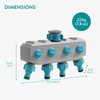 Navaris Garden Hose Splitter 4-Way - Hosepipe Multi Tap Connector