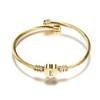 SBI Jewelry Initial Letter Cuff Bracelet Gold Heart E Bangle
