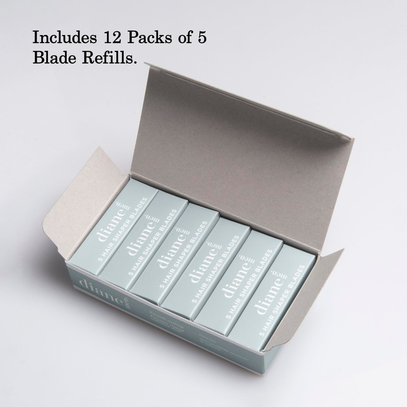 Diane Hair Shaper Razor Blades, Polymer Coated Stainless Steel Material,
