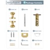 SORWDUERM Gold Door Knobs Passage Door Knobs Brushed Gold Interior