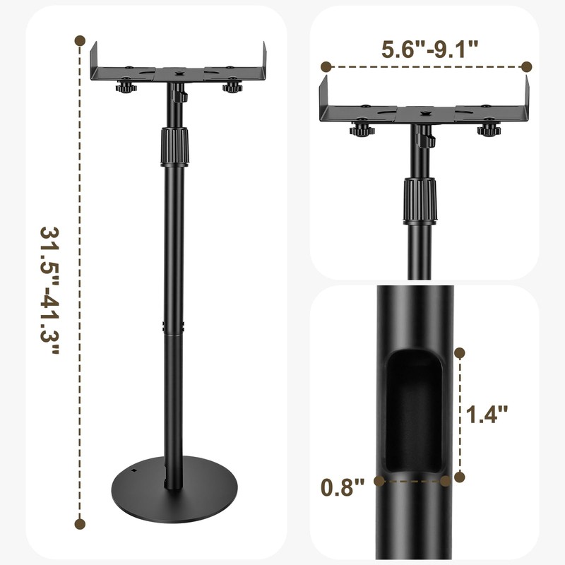 IBVIVIC Universal Speaker Stands Pair 31.5" - 41.3" Height Adjustable